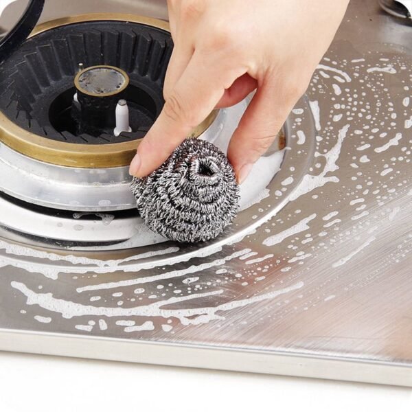 4-Piece Stainless Steel Pot Scrubbing Sponge Set