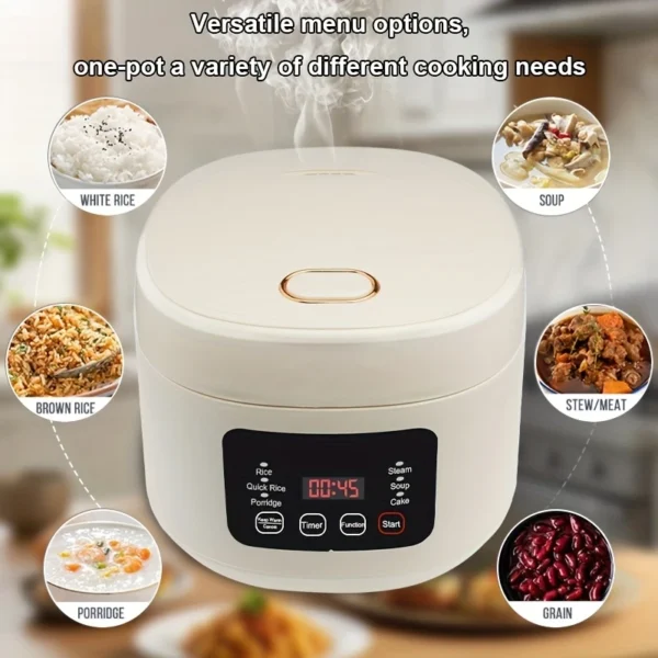 BALASHOV 3L Smart Electric Rice Cooker with 24-Hour Timer & Keep Warm Function