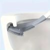 Wall-Mounted Silicone Toilet Brush with Holder