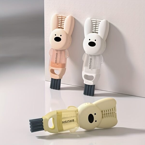 Cute Bear Multi-Function Cleaning Brush with 4 Detachable Heads