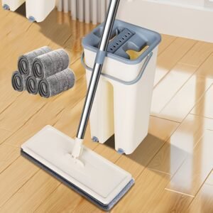 Microfiber Flat Mop & Bucket Cleaning Set