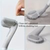 Wall-Mounted Silicone Toilet Brush with Holder