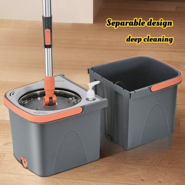 Split-System Rotating Mop with Dual Water Buckets