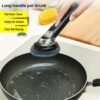 Long-Handled Liquid-Dispensing Wok & Stove Cleaning Brush