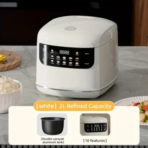 SENBOWE 2-Cup Digital Rice Cooker with Touch Screen