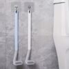 Wall-Mounted Silicone Toilet Brush with Holder