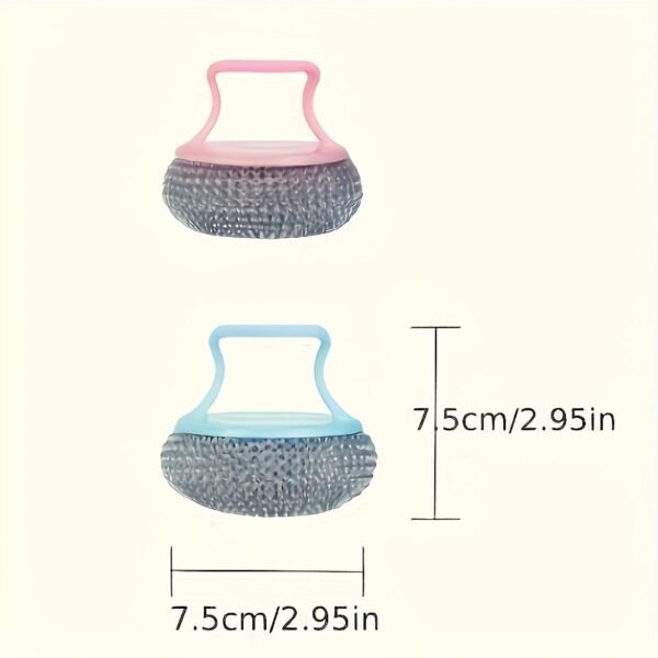 Stainless Steel Sponge Scrubber with Handle