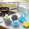 Stainless Steel Sponge Scrubber with Handle