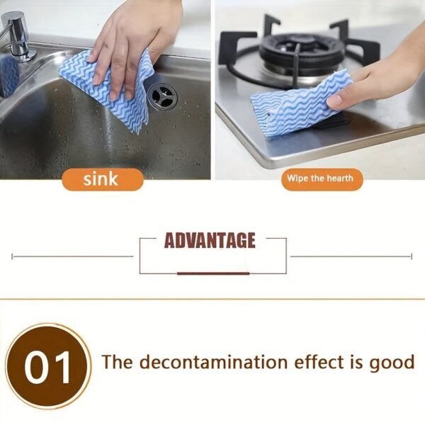 50-Piece Thickened Dish Cleaning Cloth Roll