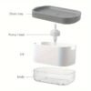 2-in-1 Kitchen Soap Dispenser with Sponge Holder