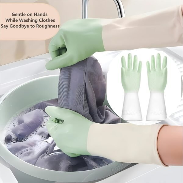 Reusable Dishwashing & Household Cleaning Gloves