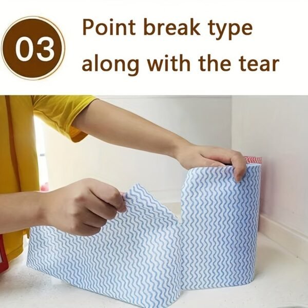 50-Piece Thickened Dish Cleaning Cloth Roll