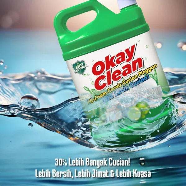 Okay Clean Lime Scent Dishwashing Liquid 2L
