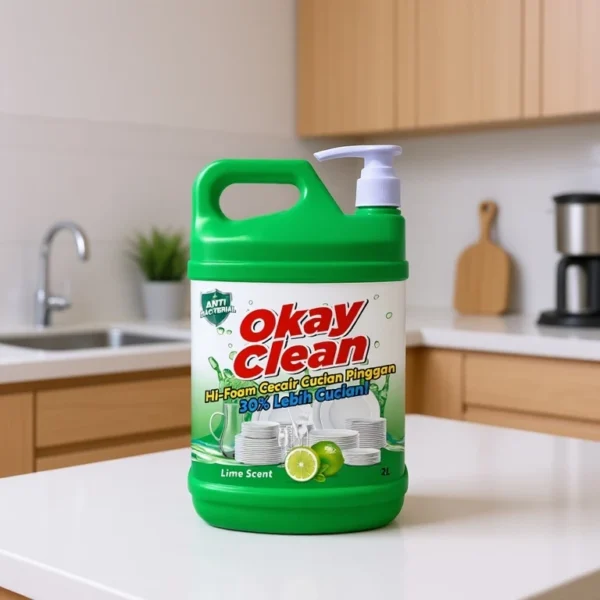Okay Clean Lime Scent Dishwashing Liquid 2L